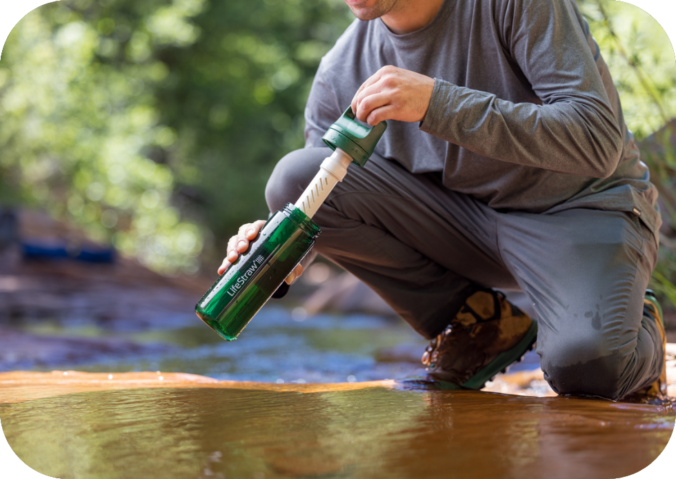 Zielona butelka LifeStraw Go 2.0 Terrace Green - lekka i&nbsp;trwała